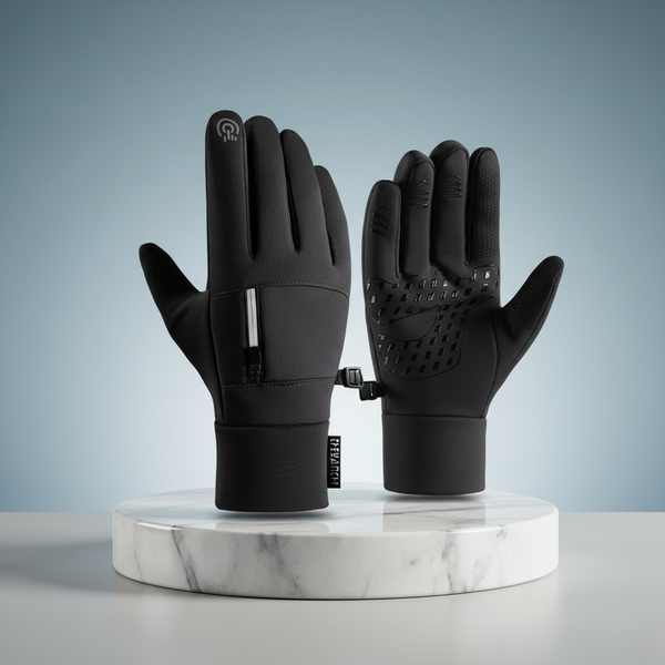 Touchscreen Gloves With Backhand Pocket Standing Display